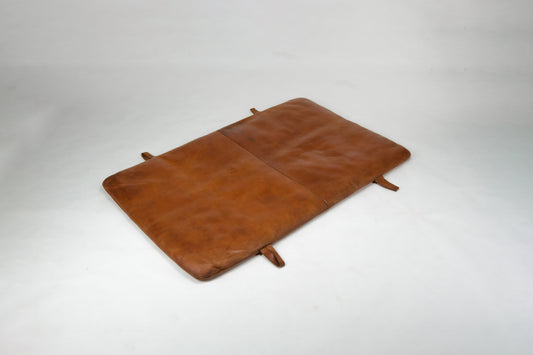 Czech vintage leather gym matt from 1930s