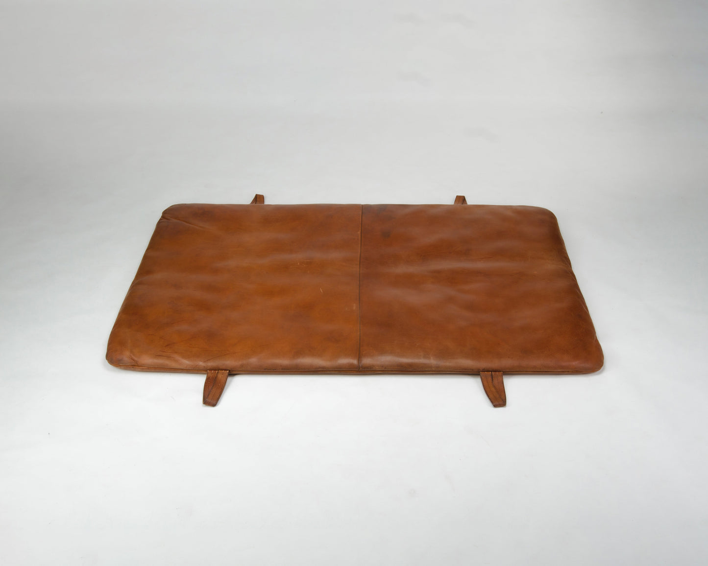 Czech vintage leather gym matt from 1930s