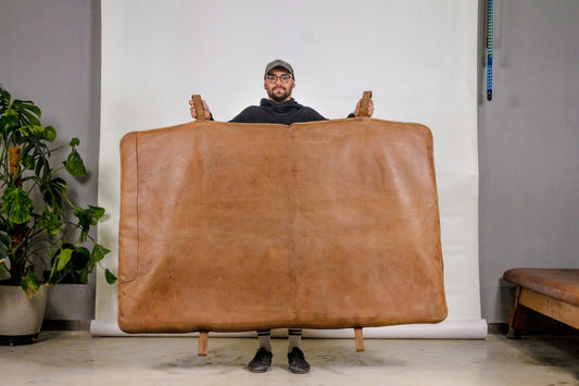 Czech Vintage Leather Gym Mat-1930s