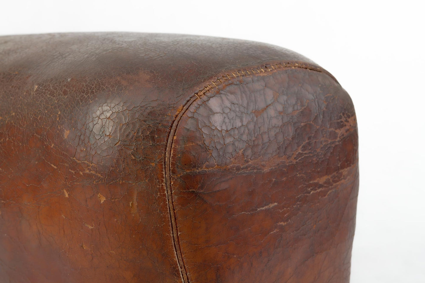 Vintage Czech Leather Gymnastics Stool Bench Pommel Horse Top 1930s