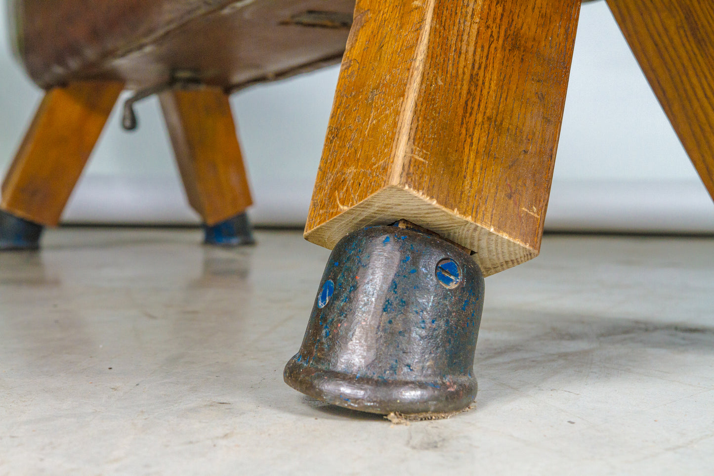 Vintage Czech Leather Gymnastics Bench Pommel Horse 1930s